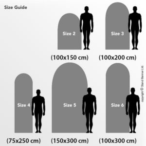 pop up stand sign sizes