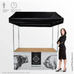 branded marketing stall