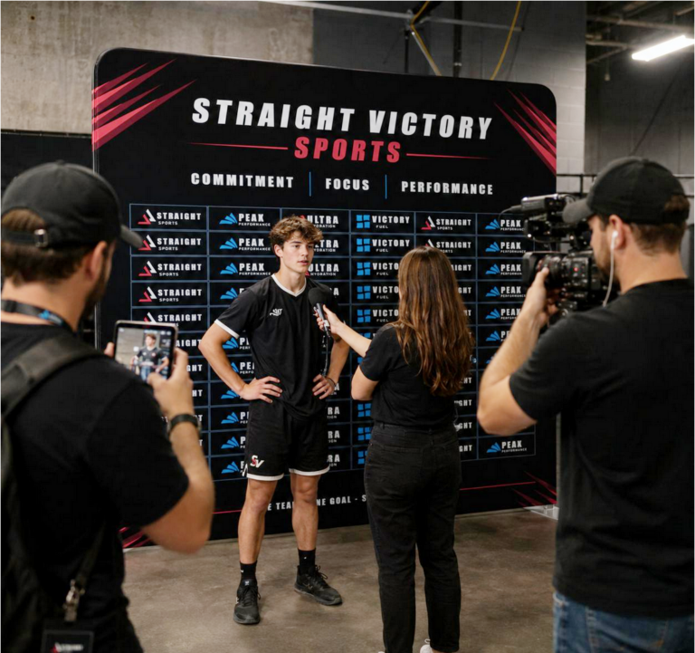 What Is the Best Interview Backdrops for Sports Interviews and Sponsor Wall Backgrounds