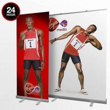 24 hour banner stands