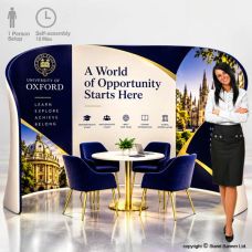 branded fabric meeting booth