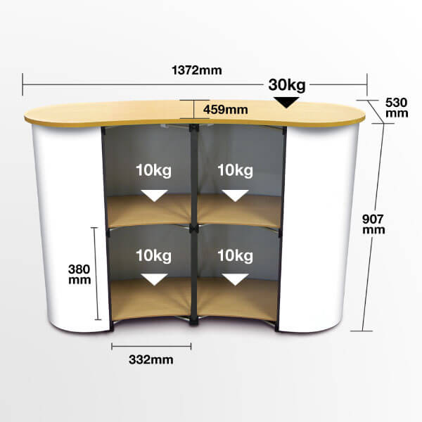Pop Up Counter Dimensions