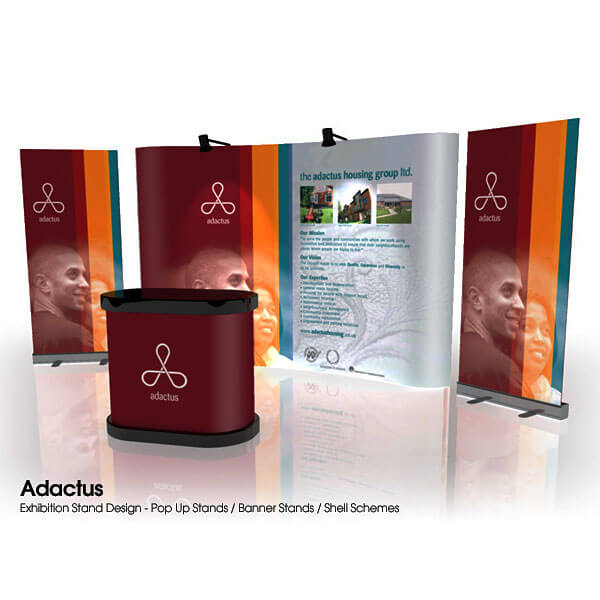 free graphic design pop up stands