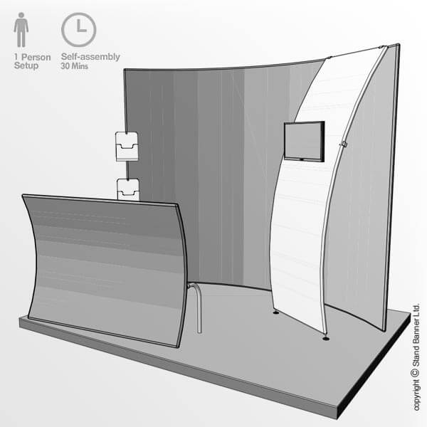 Portable Event Display Stand Drawing