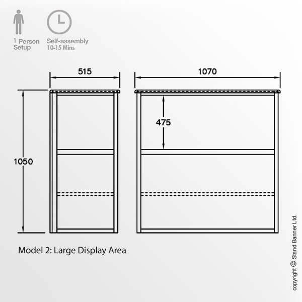 Exhibition Display Case Exhibition Cabinet Stand Banner
