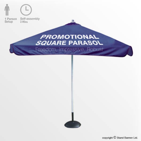 Printed Parasol, Custom Branded Umbrella Stand