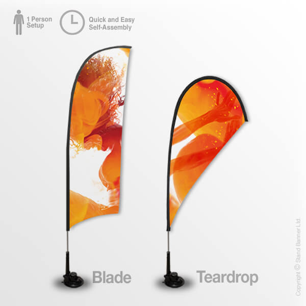 Suction Cup Advertising Flag Shapes