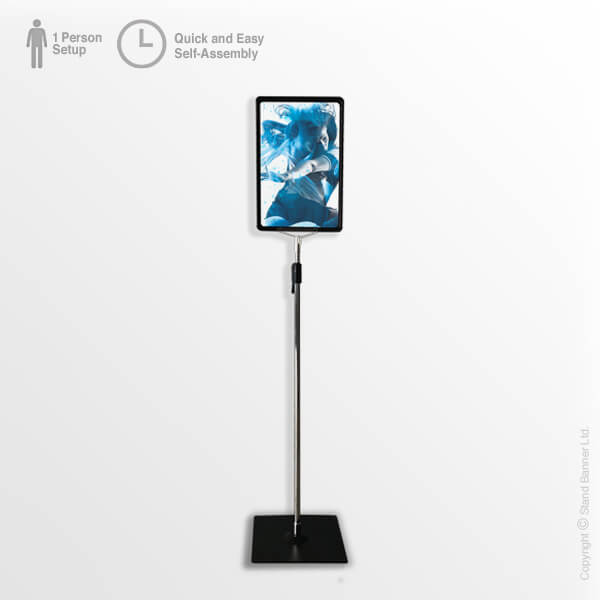 Adjustable Height Poster Stand Portrait