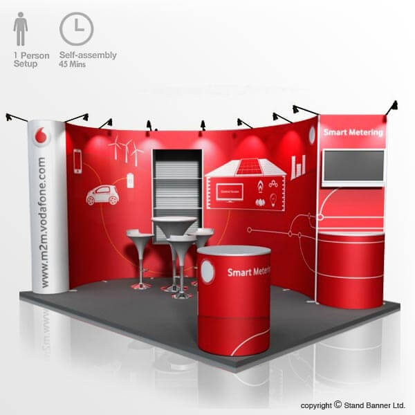 Flexible Pop Up Stand, Portable Custom Size Exhibition Stand