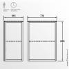 Modular Folding Counter Left Dimensions