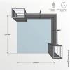 3m x 3m Exhibition Stand Floor Plan