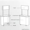 Wheeled Counter Line drawing